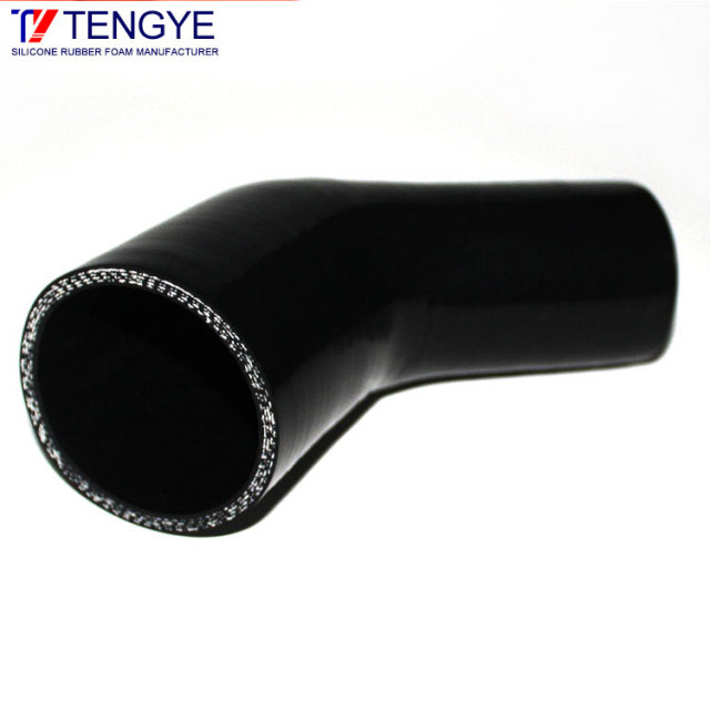 45 degree variable diameter silicone tube