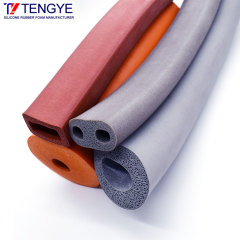 Silicone rubber foam tube