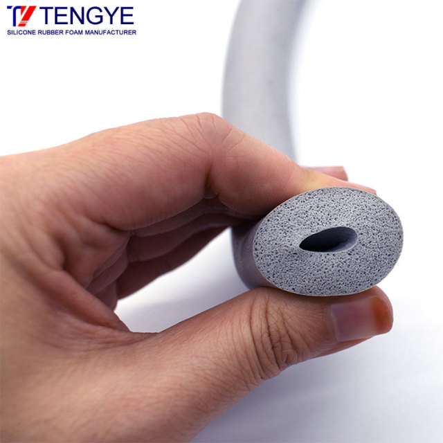 Silicone foam tube strip