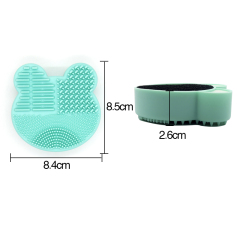 Makeup brush cleaning box