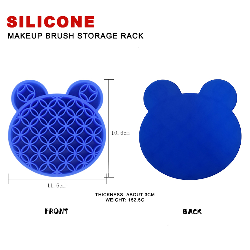 Silicone makeup brush holder
