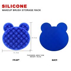 Silicone makeup brush holder