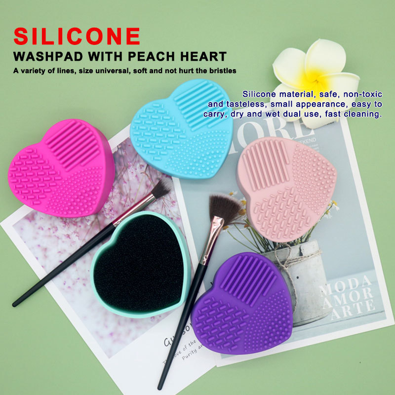 Silicone makeup brush cleaning pad