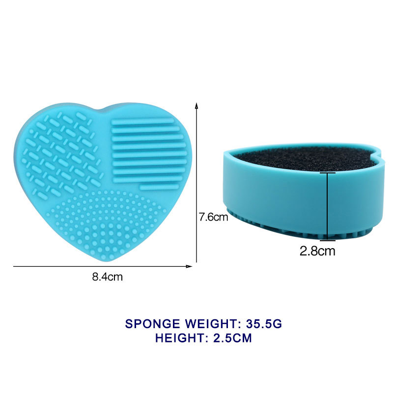 Silicone makeup brush cleaning pad