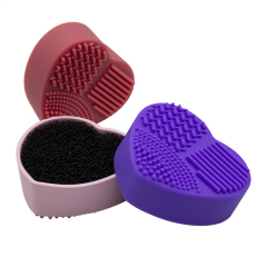 Silicone makeup brush cleaning pad
