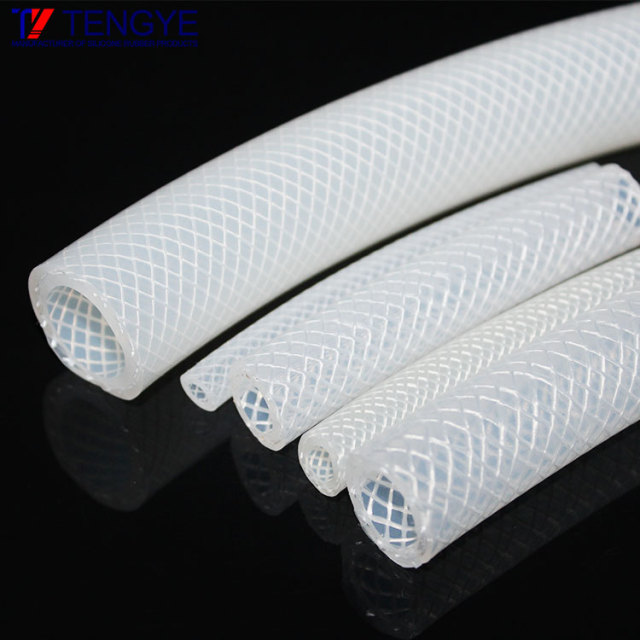 Food grade braided silicone tube