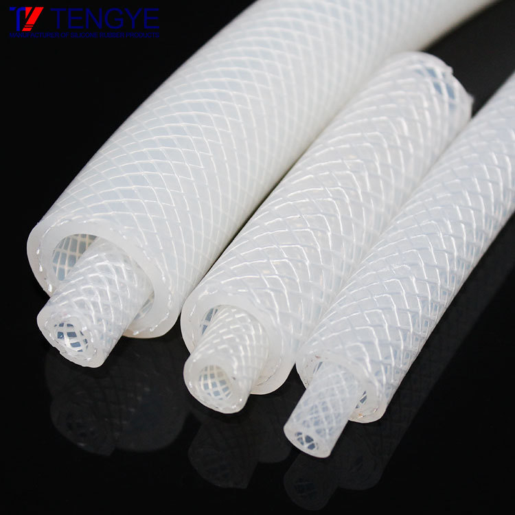 Food grade braided silicone tube