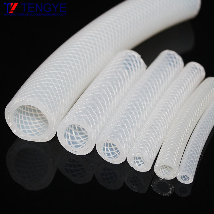 Food grade braided silicone tube
