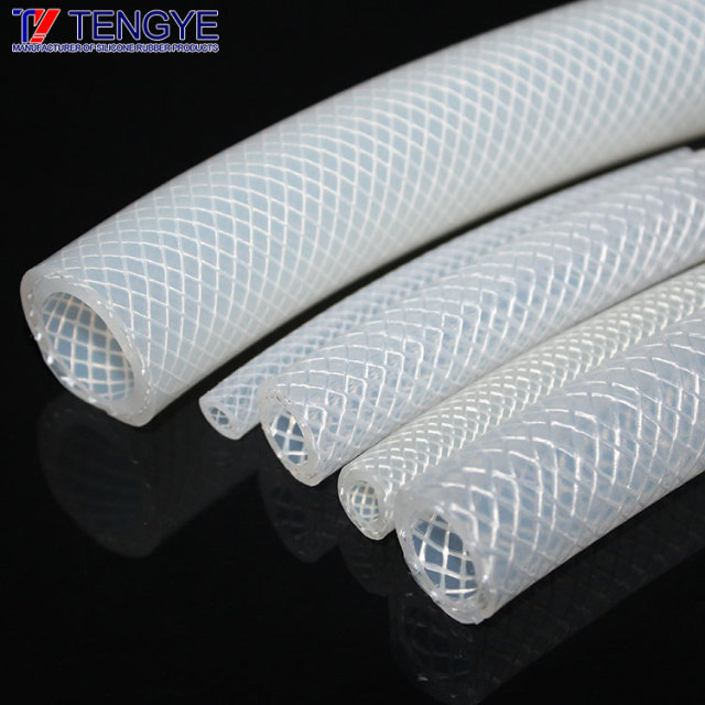 Coffee machine woven silicone tube