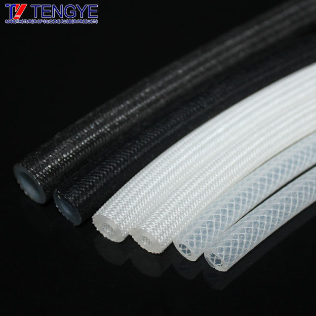 Coffee machine woven silicone tube