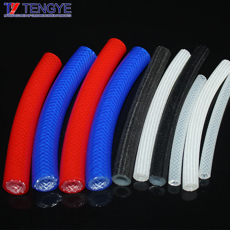 Coffee machine woven silicone tube