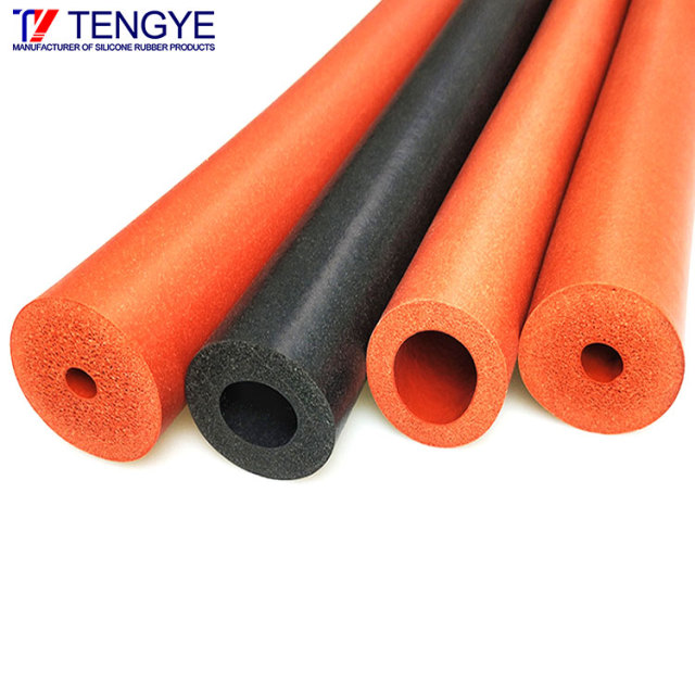 Flame retardant silicone foam tube