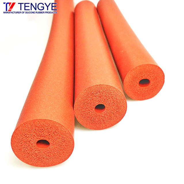 Flame retardant silicone foam tube