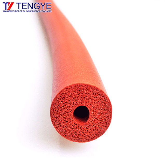 Flame retardant silicone foam tube