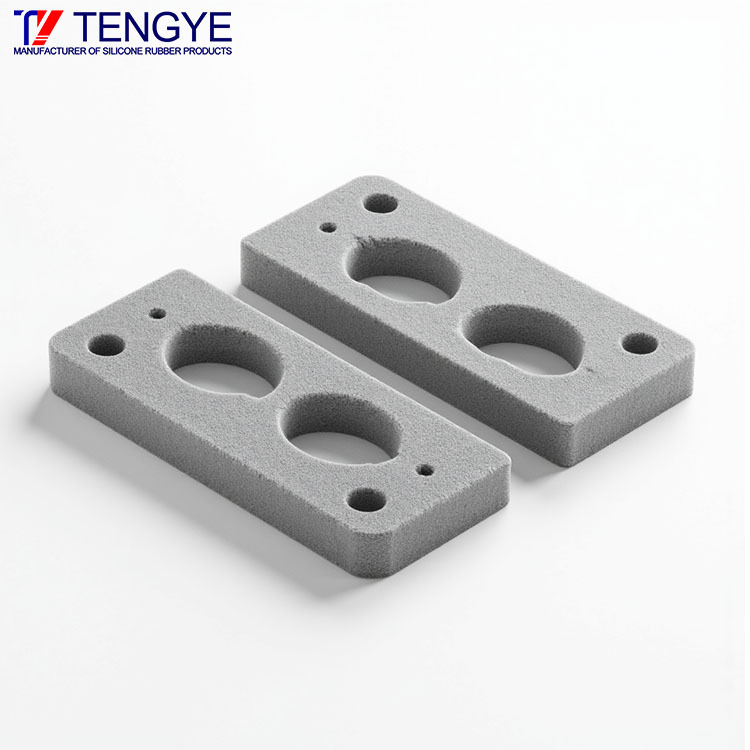 Molded silicone foam sealing gasket