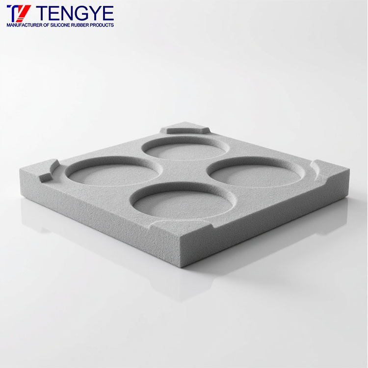 Molded silicone foam sealing gasket