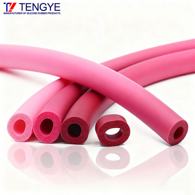 赤い発泡シリコーンゴムチューブ