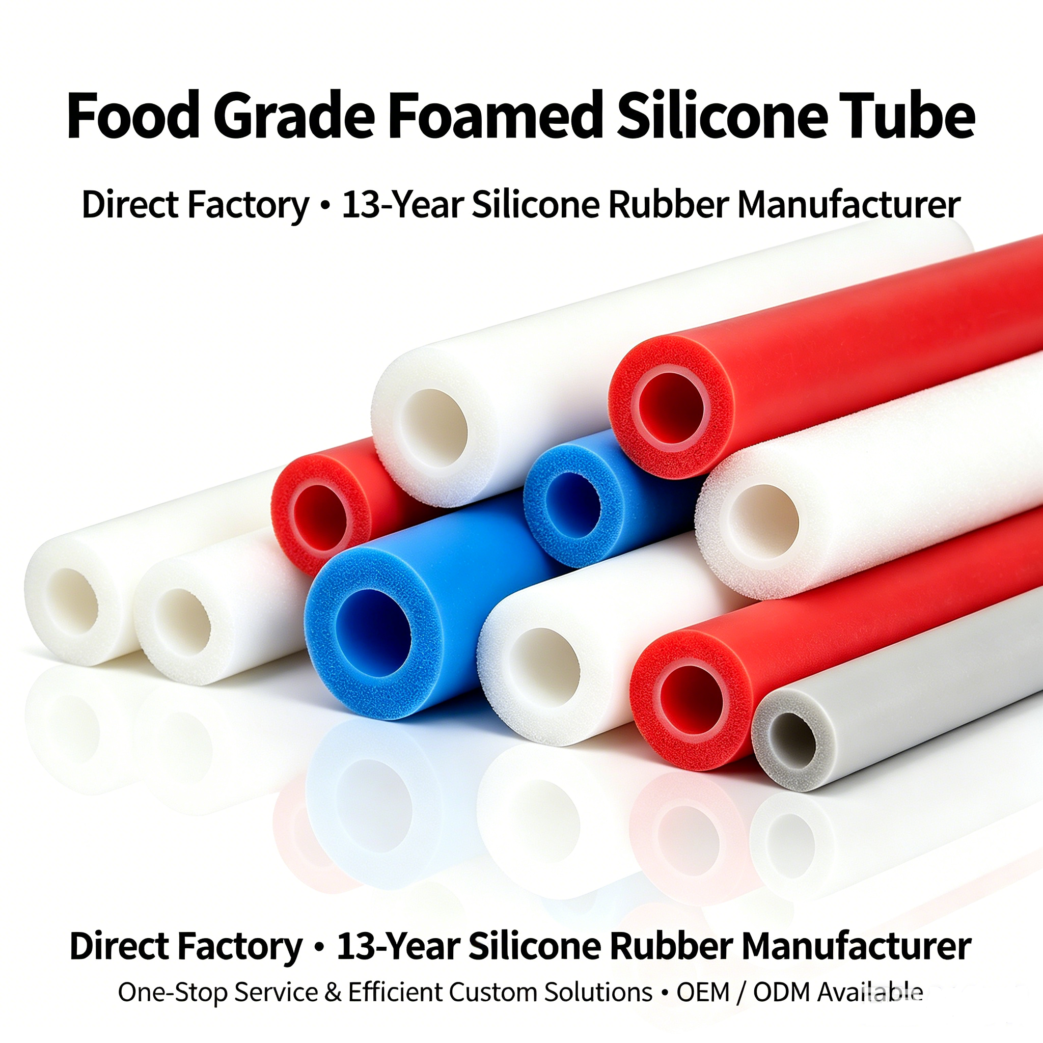 Custom Size Food Grade Foamed Silicone Tube