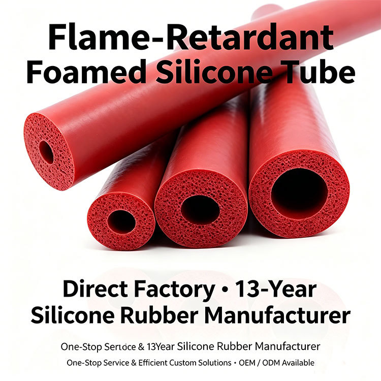 High Temp Resistant Flame Retardant Foamed Silicone Tube