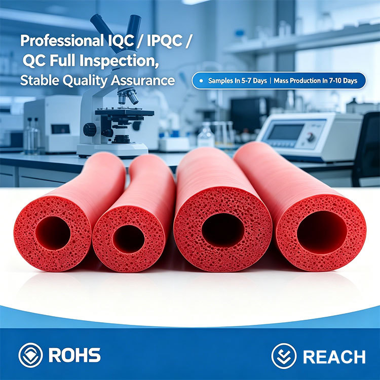 Flame Retardant High Temp Insulation Foamed Silicone Tube