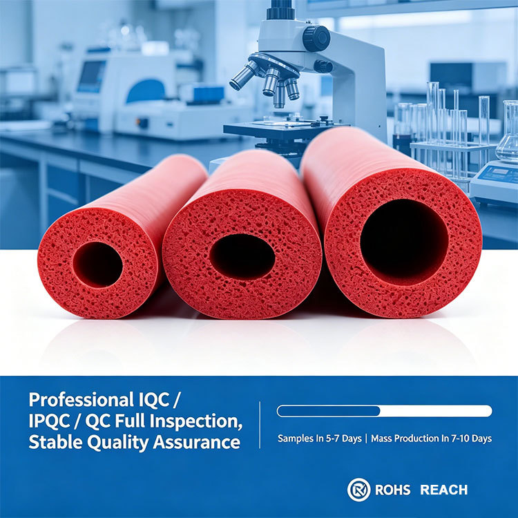 High Temp Resistant Flame Retardant Foamed Silicone Tube