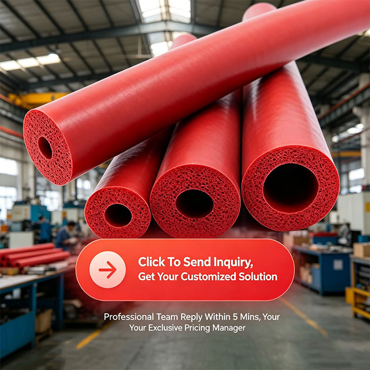 High Temp Resistant Flame Retardant Foamed Silicone Tube