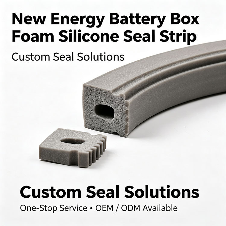 New energy battery box foamed silicone sealing strip