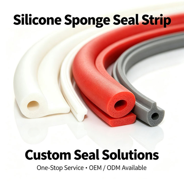 Custom size silicone sponge sealing strip