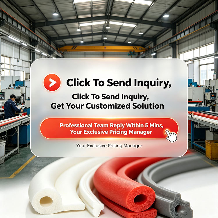 Custom size silicone sponge sealing strip