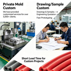 Multi-hole multi-row silicone foam tube