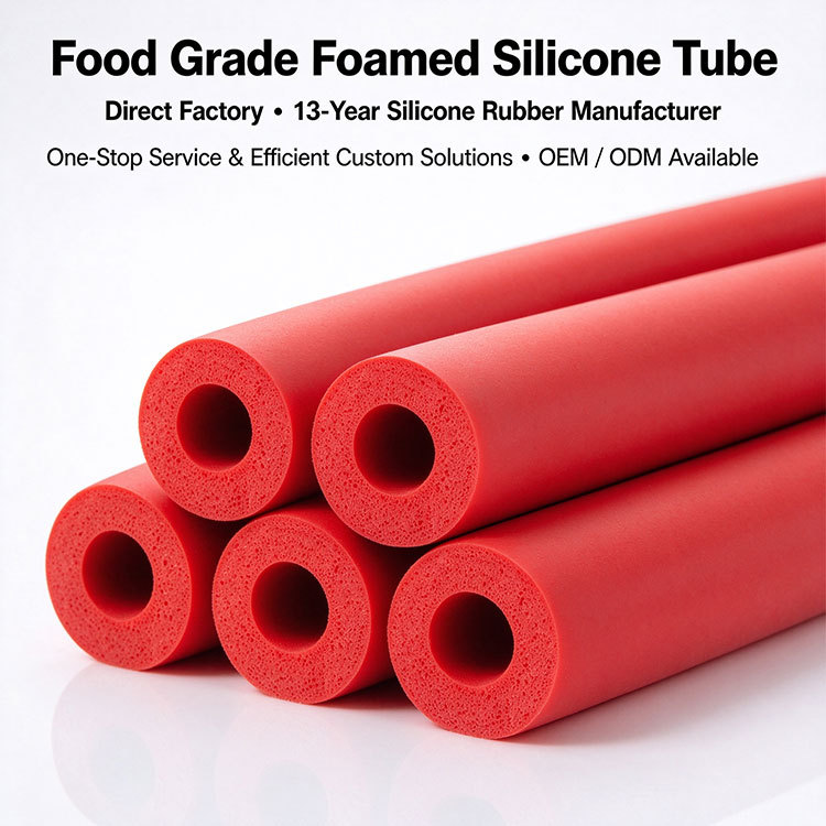 High Temperature Resistant Silicone Sponge Foam Tubing