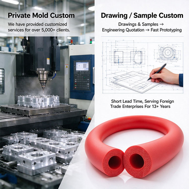 High Temperature Resistant Silicone Sponge Foam Tubing
