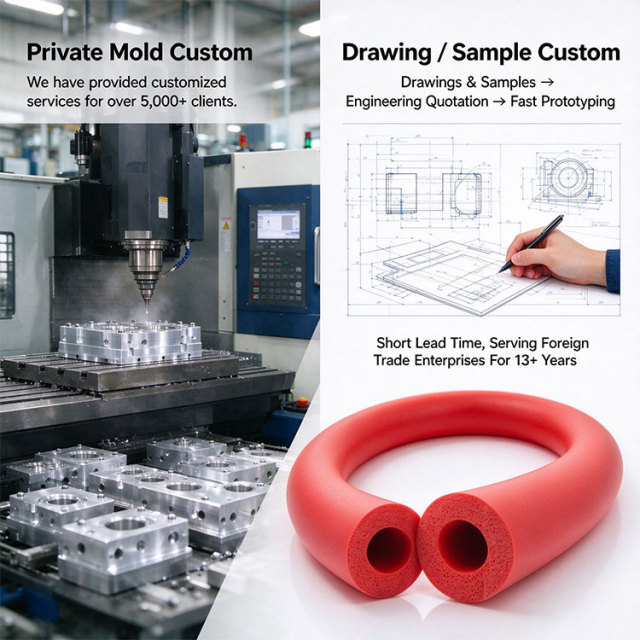 High Temperature Resistant Silicone Sponge Foam Tubing