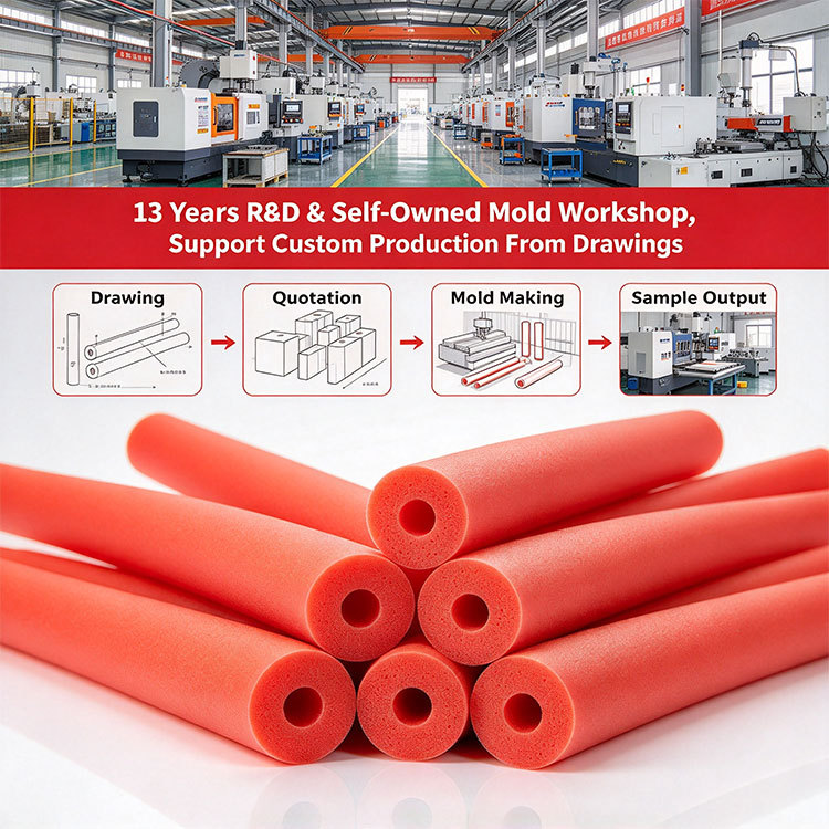 High Temperature Resistant Silicone Foam Sponge Tube