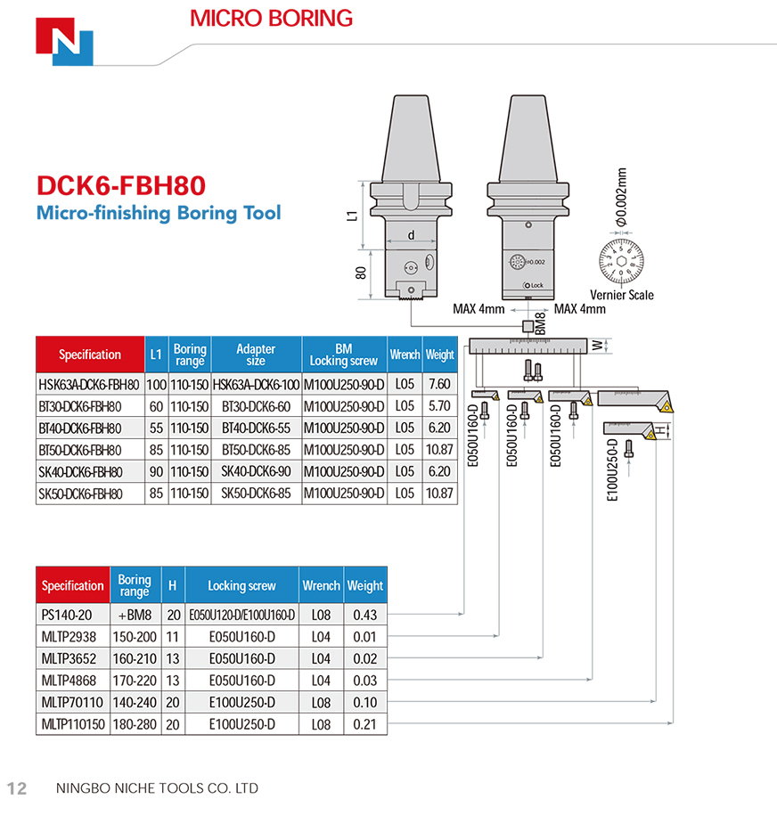 DCK6-FBH0 Micro Finishing Boring Tool
