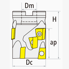 ANKX12/16 Shoulder Milling Tools