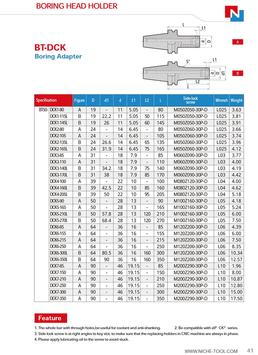  BT-DCK Boring Adapter
