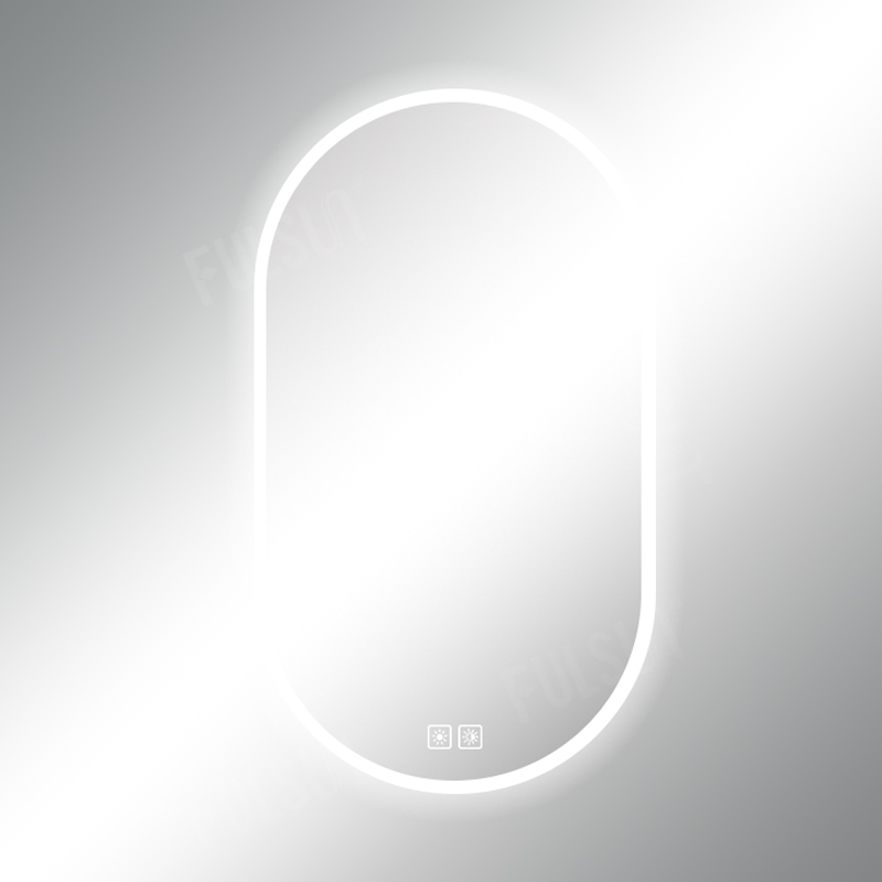 Racetrack Shape LED Wall Mirror