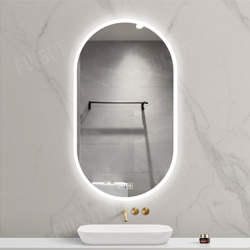 Racetrack Shape LED Wall Mirror