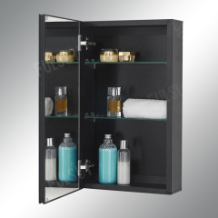 铝制镜柜，单门，黑色