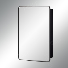 单门圆角带框金属镜柜