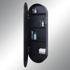 弧顶哑光黑色高钢柜