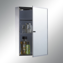 不锈钢柜，带薄不锈钢框镜门