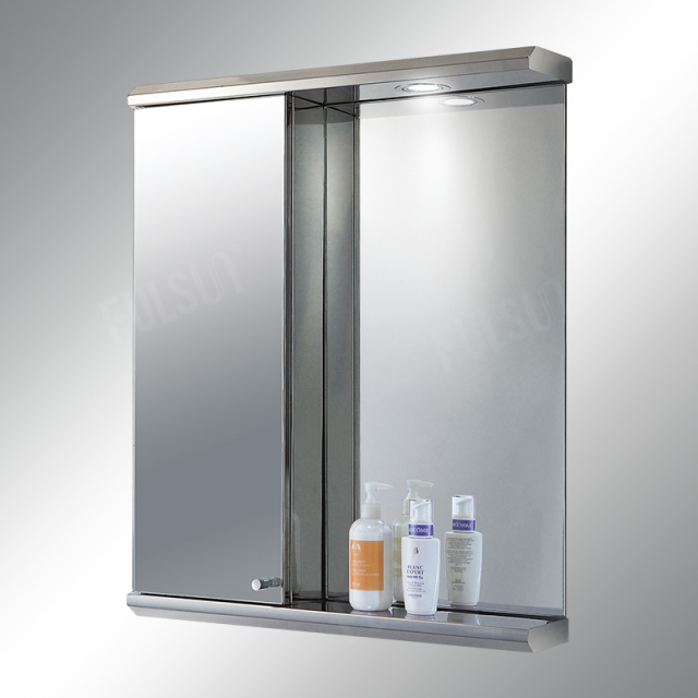 不锈钢组合柜---镜子、上照明罩、底支架、单柜镜门