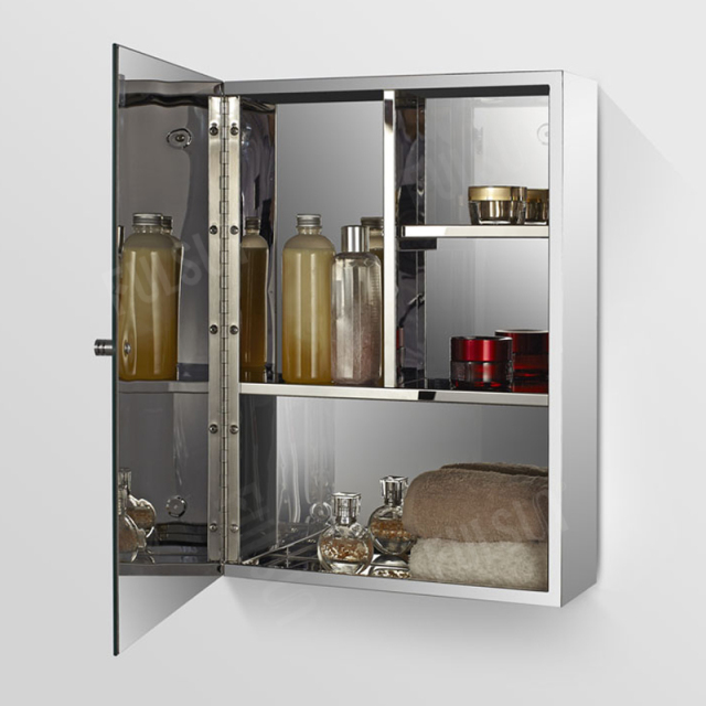 带不锈钢背门和多层搁板的镜柜