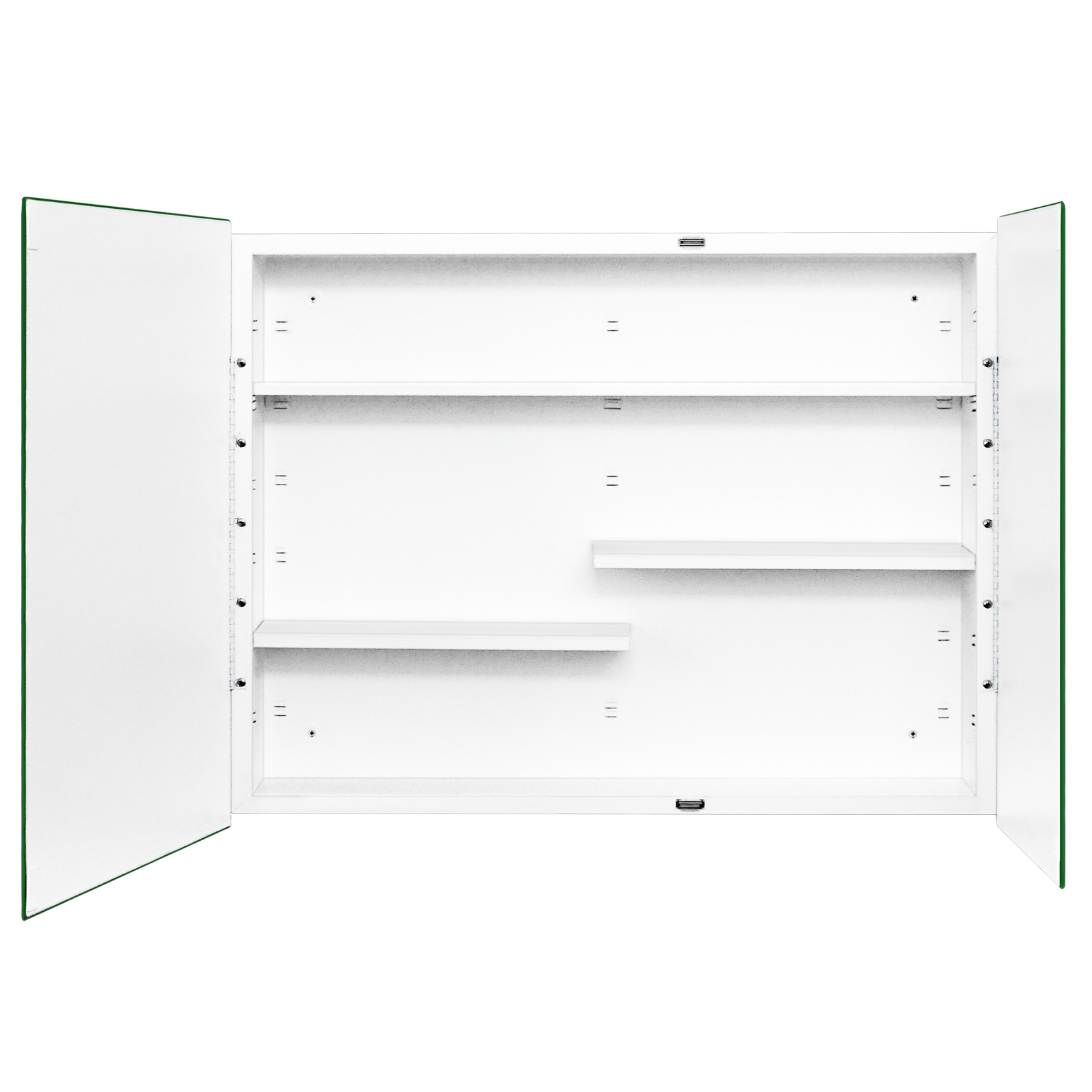 White Medicine Cabinet, With Golden Round Corner Frame 30x24