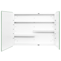 White Medicine Cabinet, With Golden Round Corner Frame 30x24