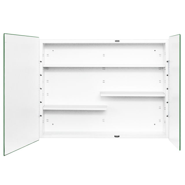 White Medicine Cabinet, With Golden Round Corner Frame 30x24