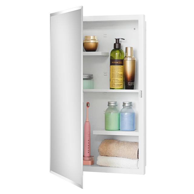 Plastic Medicine Cabinet, With Golden Round Corner Frame