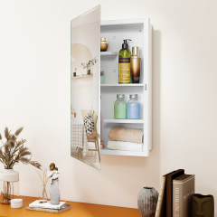 Plastic Medicine Cabinet, With Golden Round Corner Frame